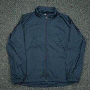 Scottevest Jacket Mens Large Blue Pack Windbreaker Full Zip Pockets 19 Pockets